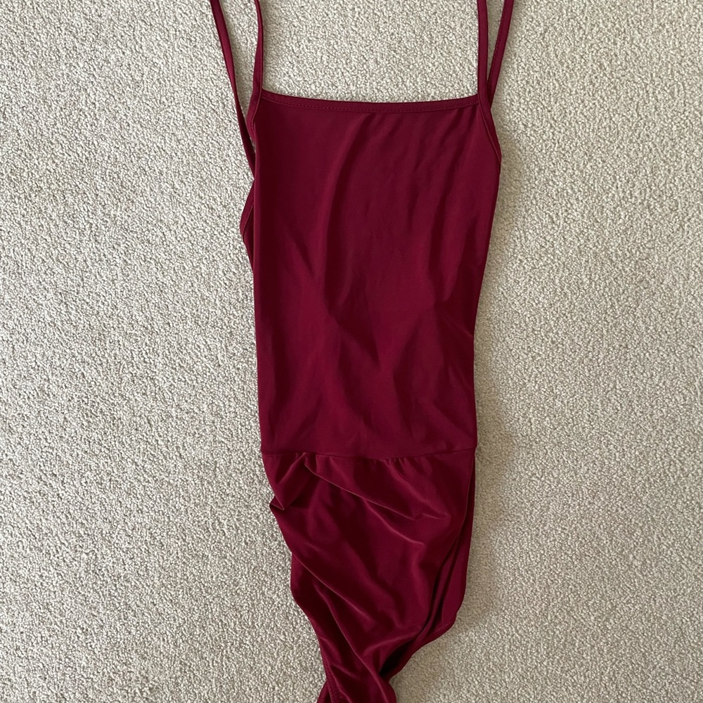 Boohoo red bodysuit
